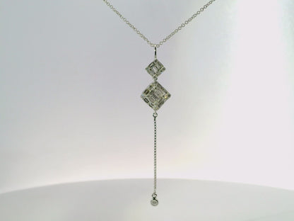 0.62CT Diamond Pendant 18k White Gold