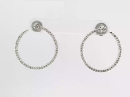 1.04CT Diamond 14k White Gold Earring