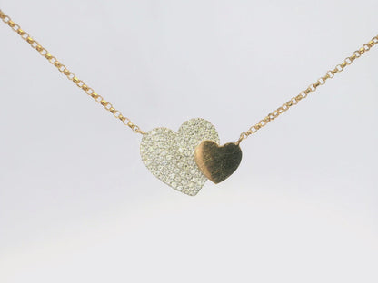 0.21CT Diamond Heart Pendant 14k Rose Gold